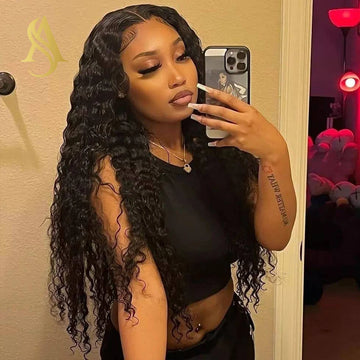 250 Density 13x6 Hd Water Deep Wave Lace Frontal Wig 13x4 Curly Human Hair Wig 360 Pre Plucked 40 Inch Lace Front Wigs For Women