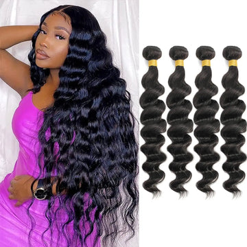 Brazilian Loose Deep Wave Bundles Remy Hair Loose Deep Wave Bundles Human Hair 1-3 Bundles Weave Bunldes Natural Hair Extensions