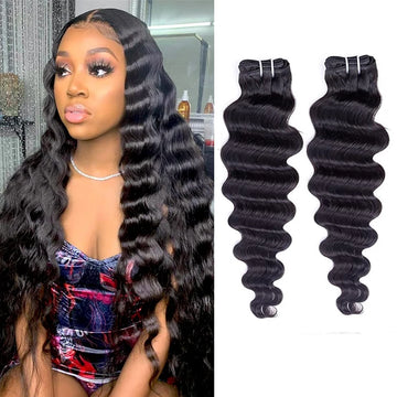 Brazilian Loose Deep Wave Bundles Virgin Hair Loose Deep Curly 100% Human Hair 3 4 Bundles Weave Hair Extensions Natural 30 Inch
