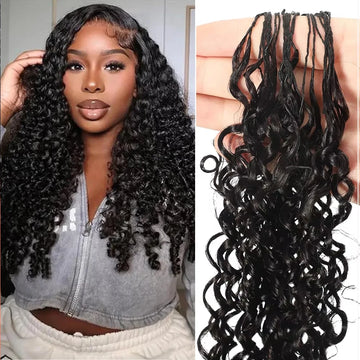 Burmese Curly Feather Crochet Human Hair 100% Raw Real Hair Extensions Kinky Curly Knotless Pre-Separated Hair For Braiding