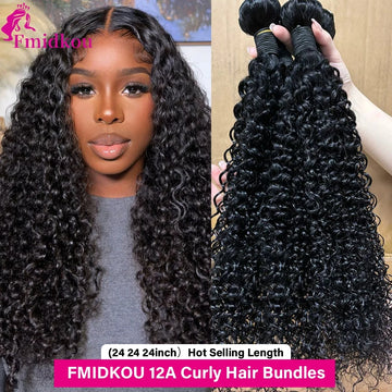 24 24 24 Burmese Curly Human Hair Bundles 12A Indian Unprocessed Raw Human Hair Bundles kinky Curly Hair Bundles 100% Human Hair